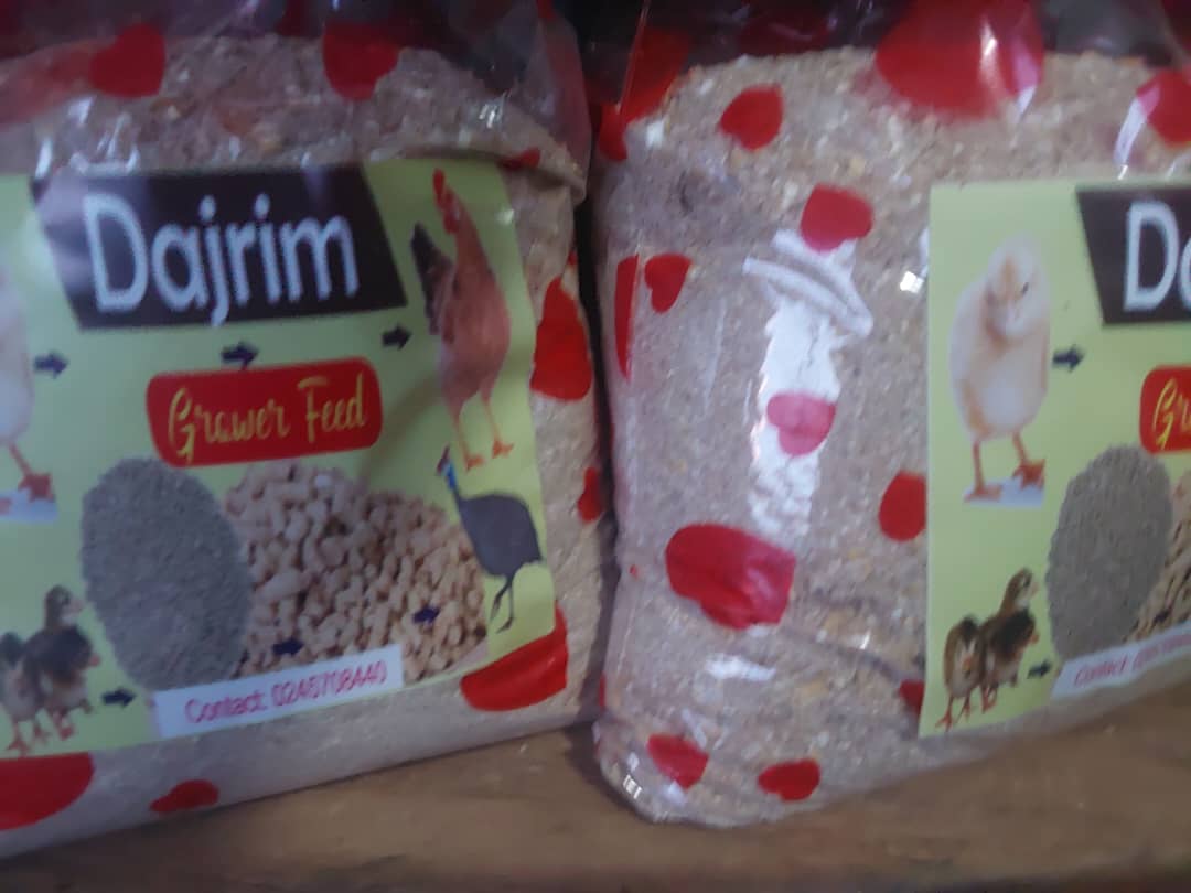 Bags of Dajrim Grower Feed